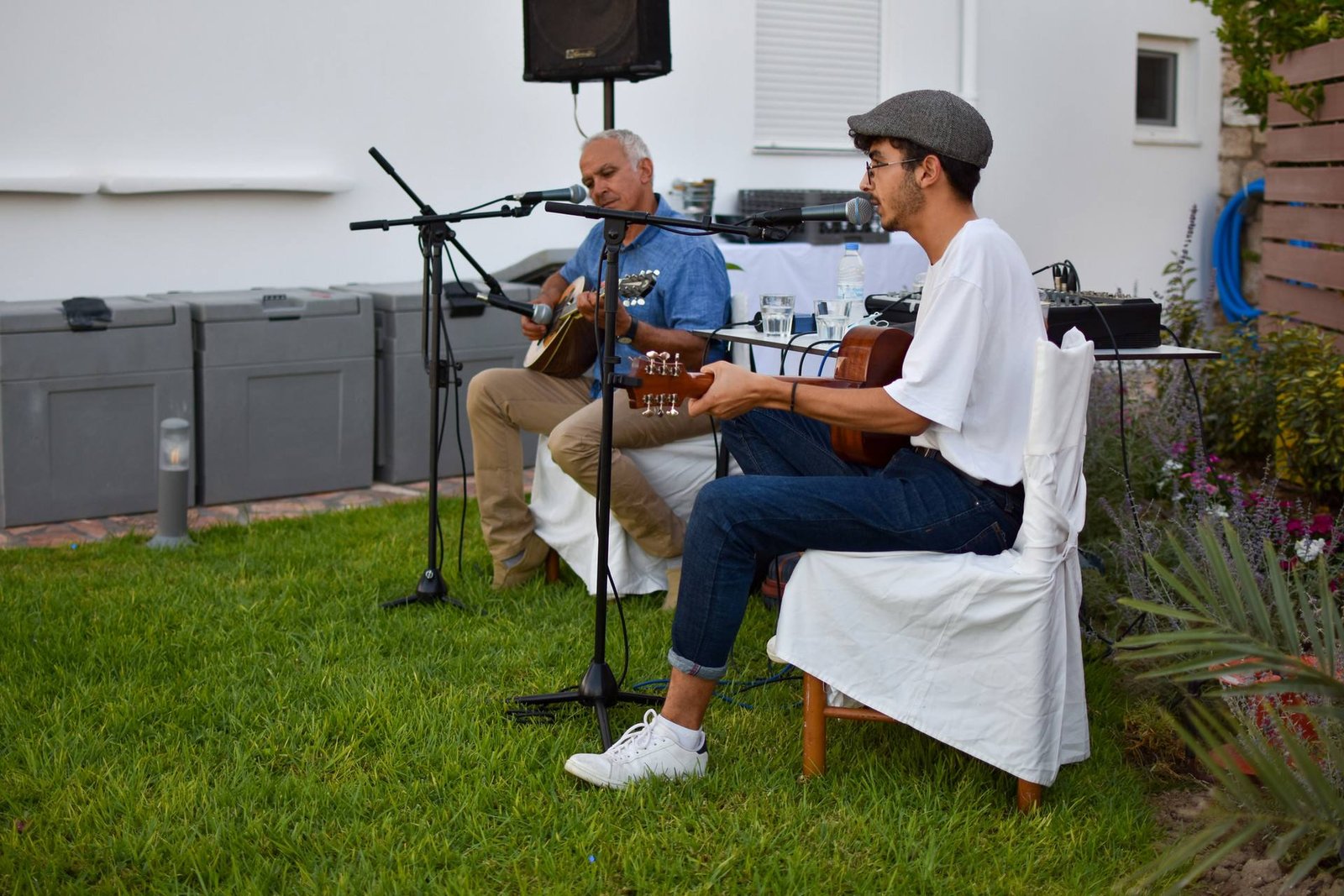 Live music at a private event by the villas